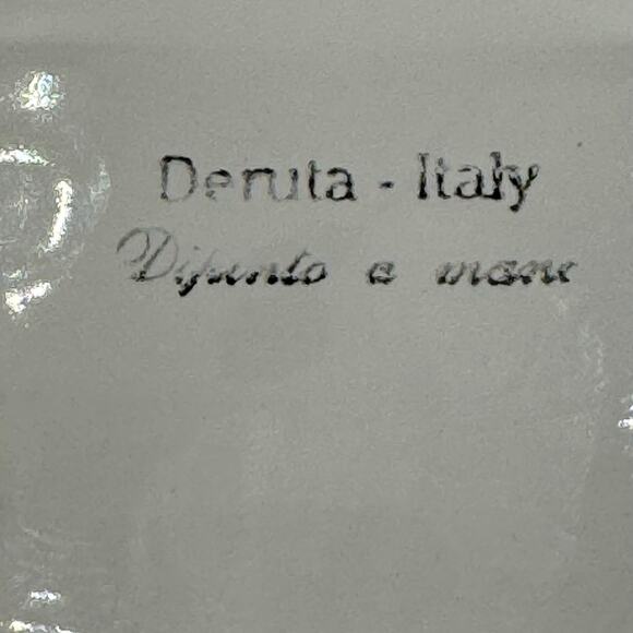 Deruta Italian HandPainted Geese Divided Platter 13.5x9.5 · Blue/White - Picture 10 of 10